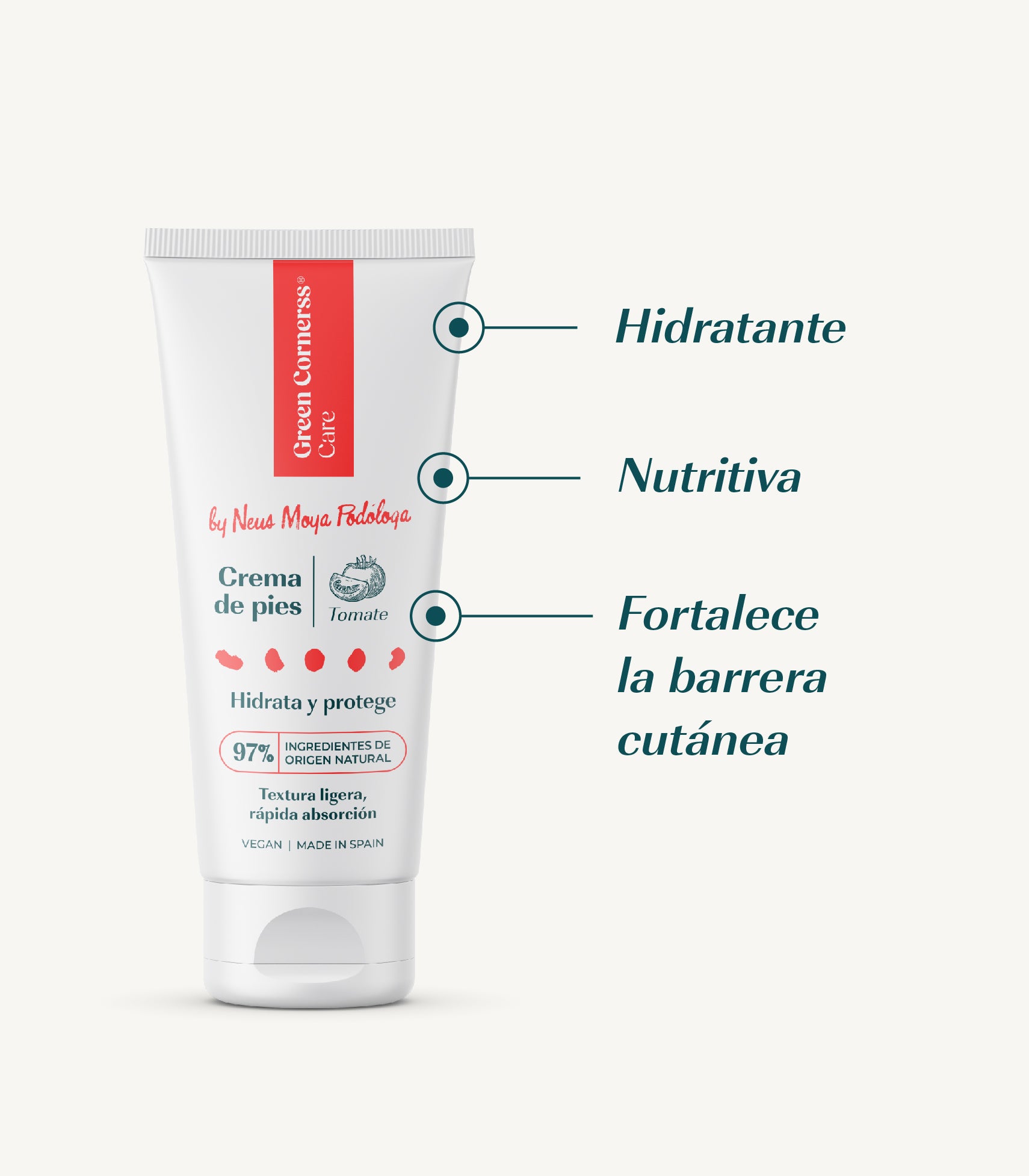 Crema de pies de tomate By Neus Moya Podóloga