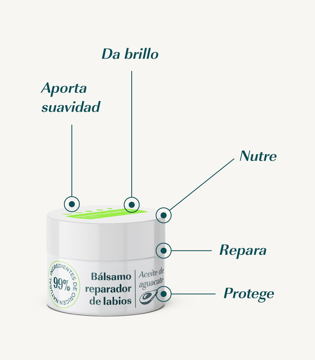 Bálsamo labial reparador con aguacate