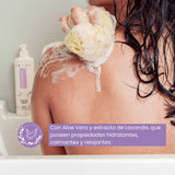 Gel de baño de lavanda apto para piel atópica.